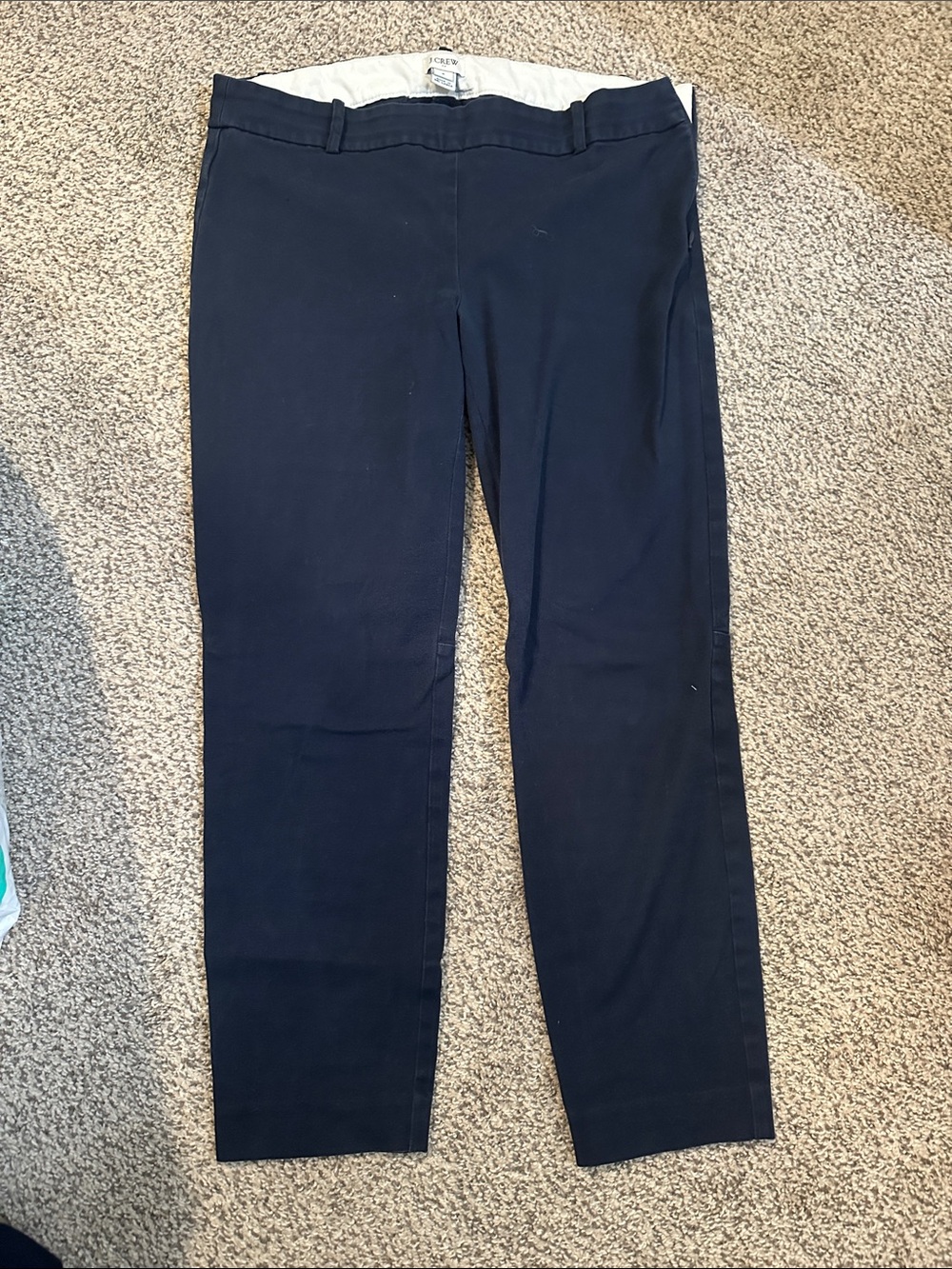 J. Crew Navy Straight Leg Trousers